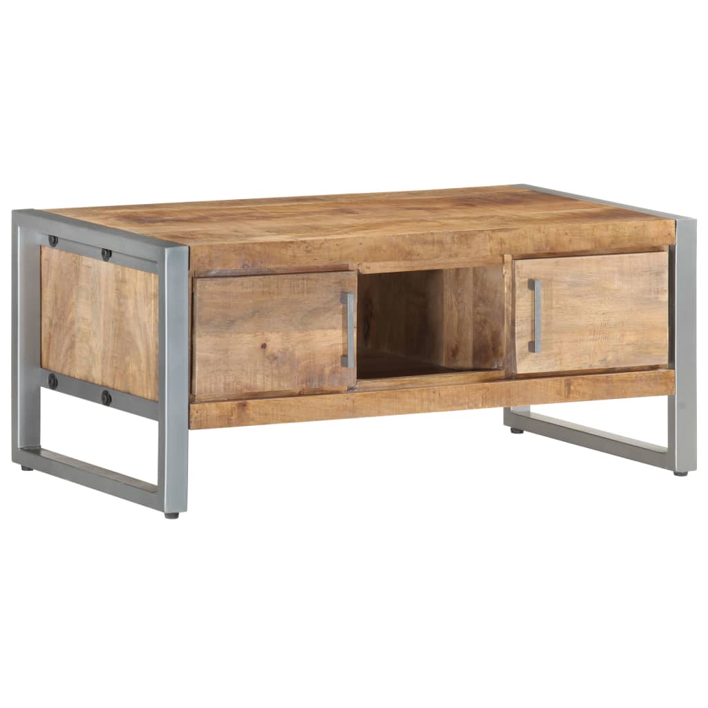Tavolino da Salotto 95x50x40 cm in Legno di Mango Grezzo | homemem39