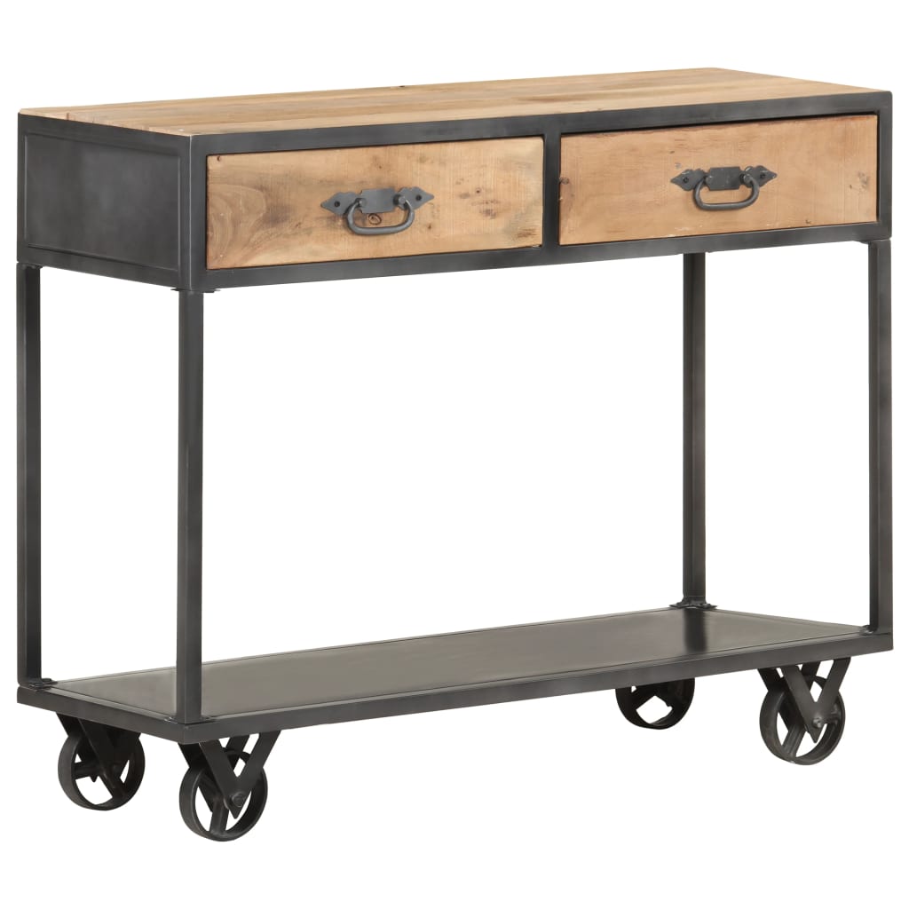 Tavolo Consolle 90x35x74cm in Legno Massello di Recupero | homemem39