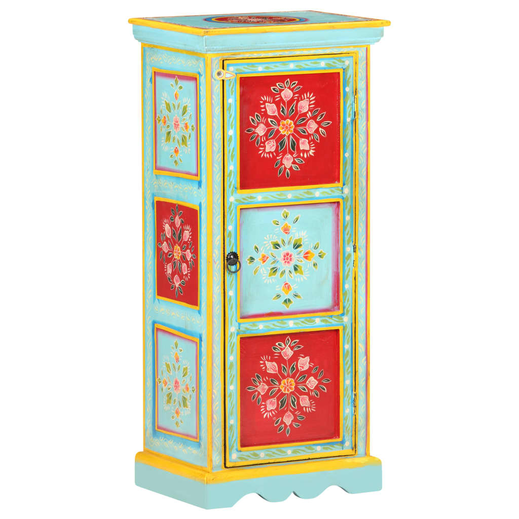 Credenza Alta Dipinta a Mano 40x30x90 cm in Massello di Mango | homemem39