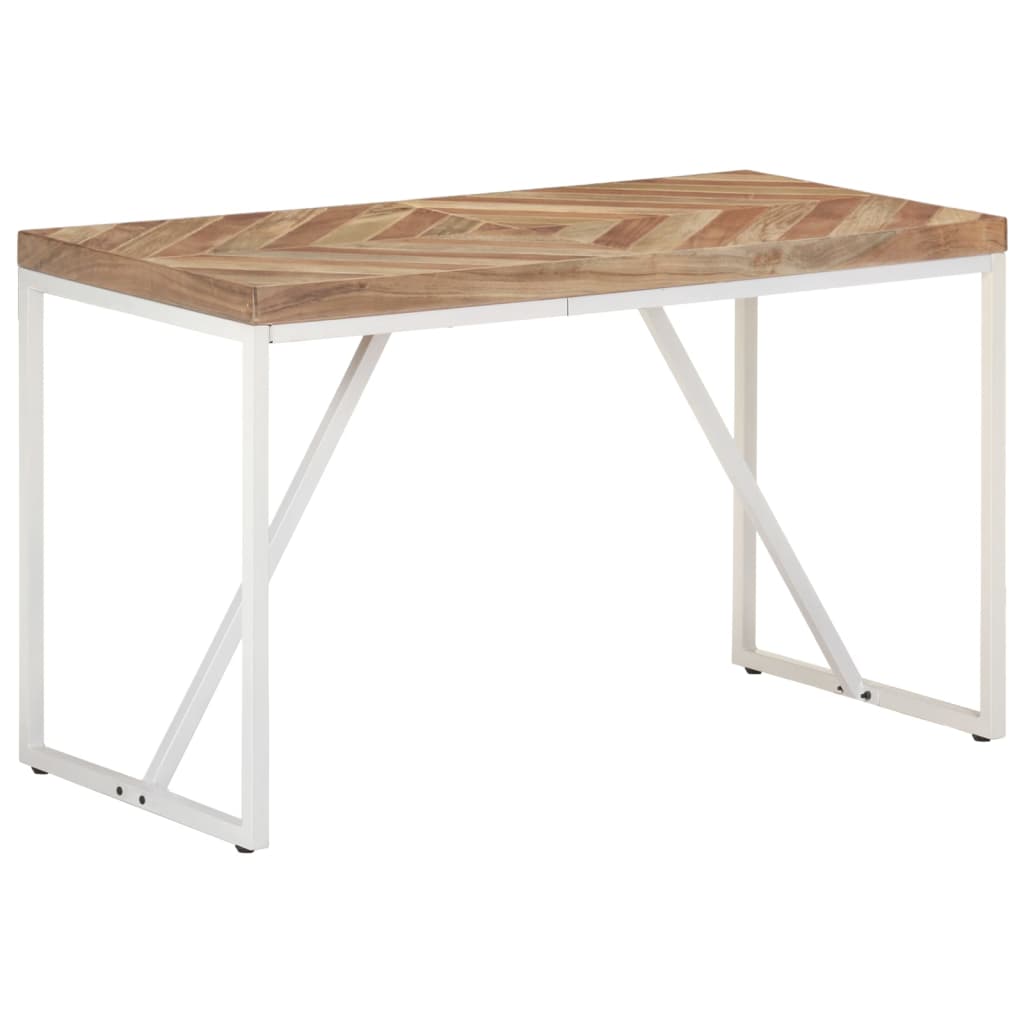 Tavolo da Pranzo 120x60x76 cm Legno Massello di Acacia e Mango | homemem39