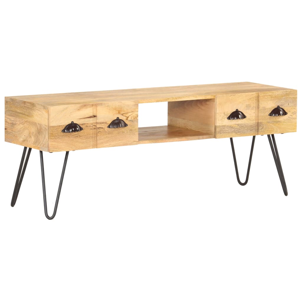 Mobile Porta TV 120x35x45 cm Legno Massello di Mango - homemem39