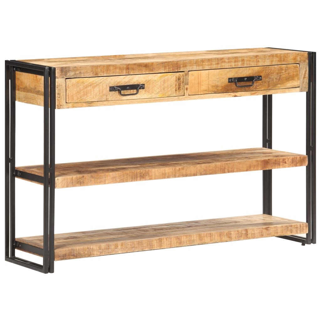 Credenza 120x30x75 cm in Legno Massello di Mango Grezzo | homemem39