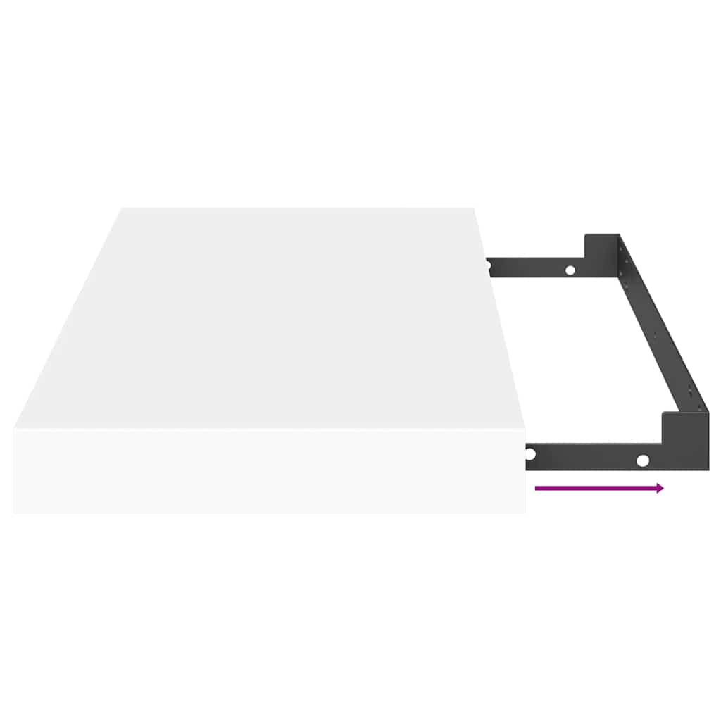 Scaffali a Parete 2 pz Bianchi 40x23,5x3,8 cm in MDF | homemem39