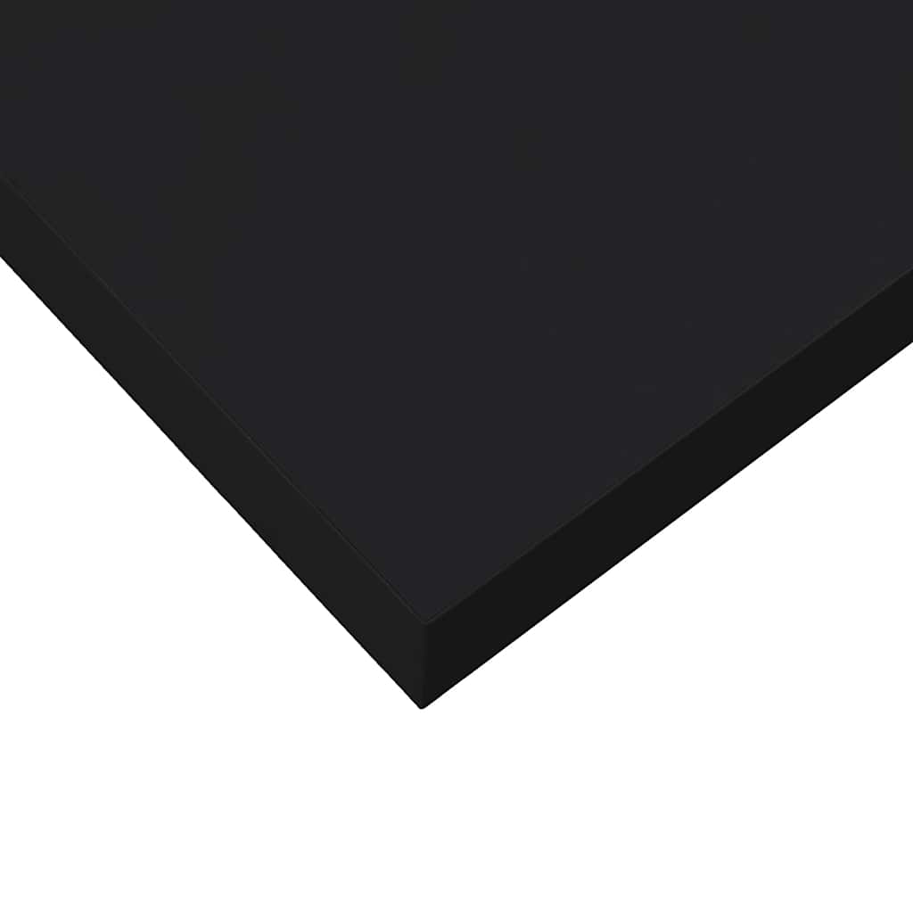 Scaffale a Parete Nero 80x23,5x3,8 cm in MDF | homemem39