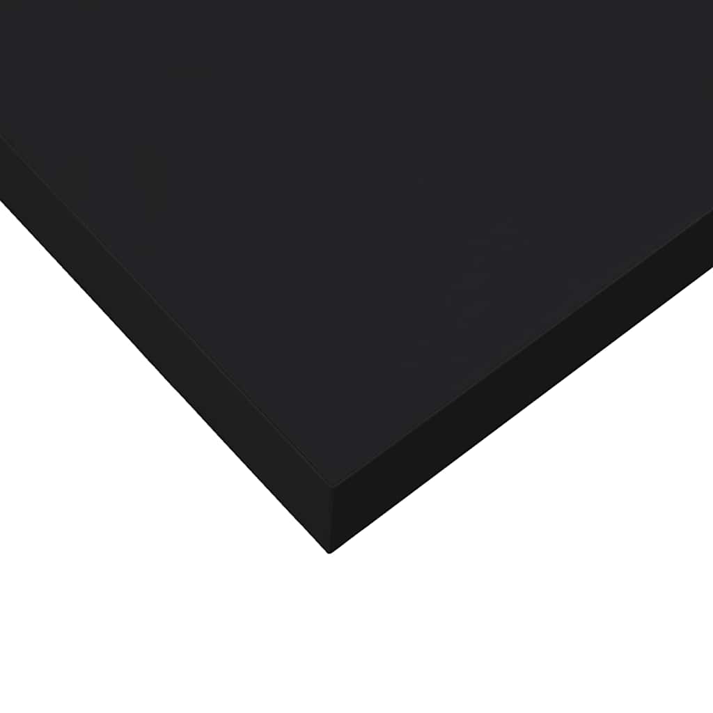 Scaffale a Parete Nero 80x23,5x3,8 cm in MDF