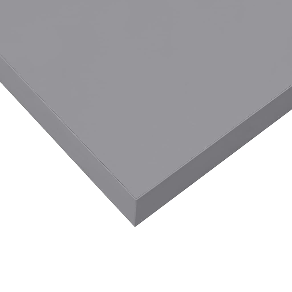 Scaffali a Parete 2 pz Grigi 80x23,5x3,8 cm in MDF