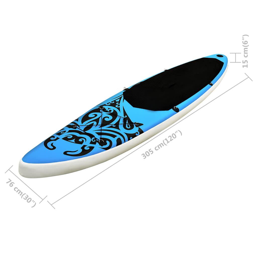 Set Tavola Gonfiabile da SUP 305x76x15 cm Blu | homemem39