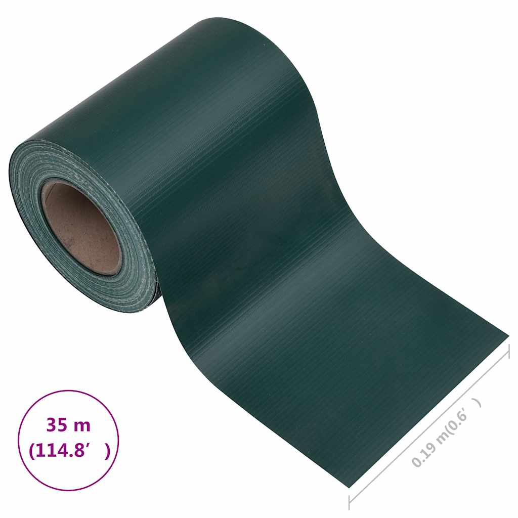 Recinzione Frangivento da Giardino PVC 35x0,19 m Verde Opaco | homemem39