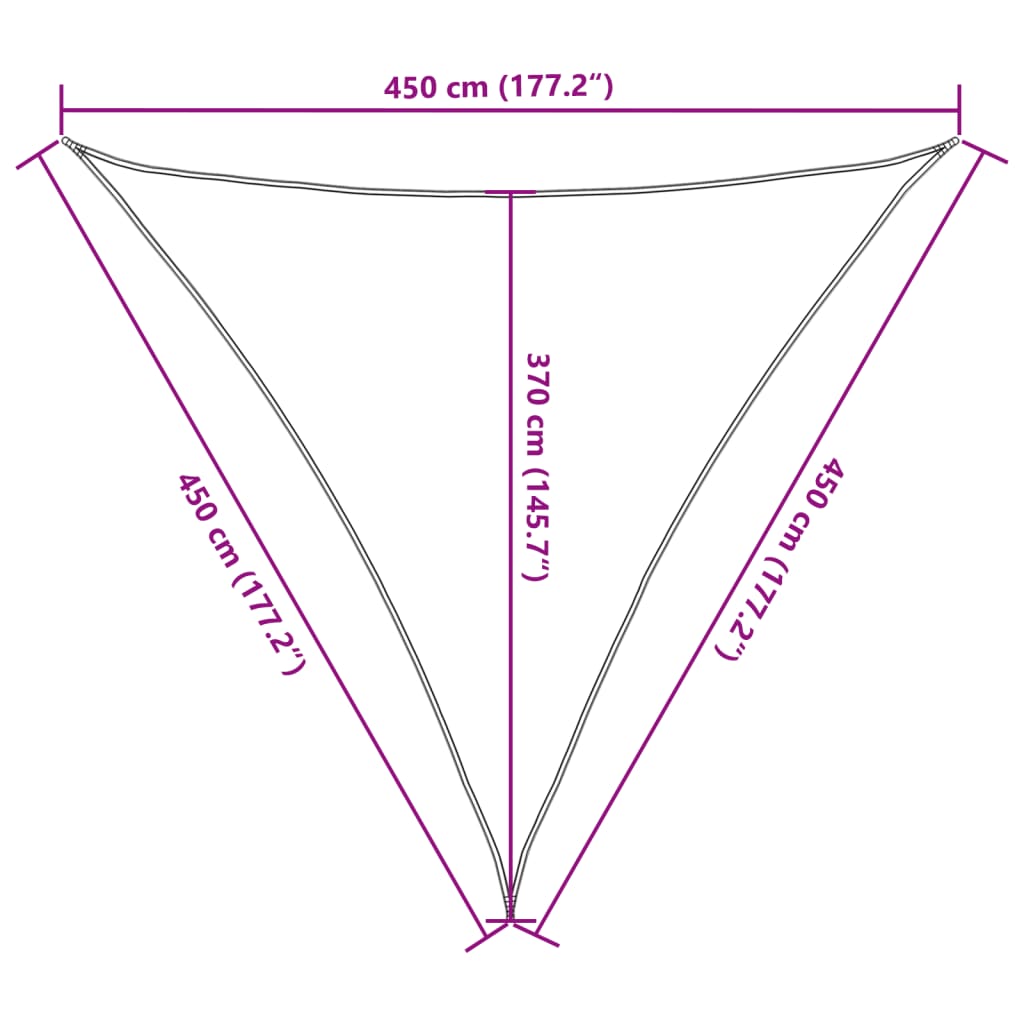 Vela Parasole 160 g/m² Beige 4,5x4,5x4,5 m in HDPE | homemem39