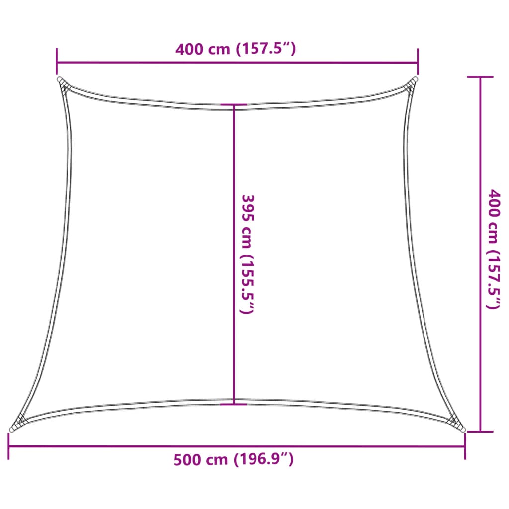 Vela Parasole 160 g/m² Beige 4/5x4 m in HDPE | homemem39
