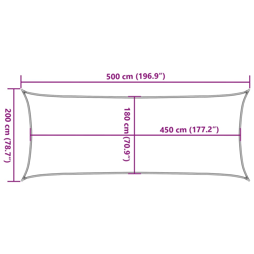 Vela Parasole 160 g/m² Terracotta 2x5 m in HDPE | homemem39