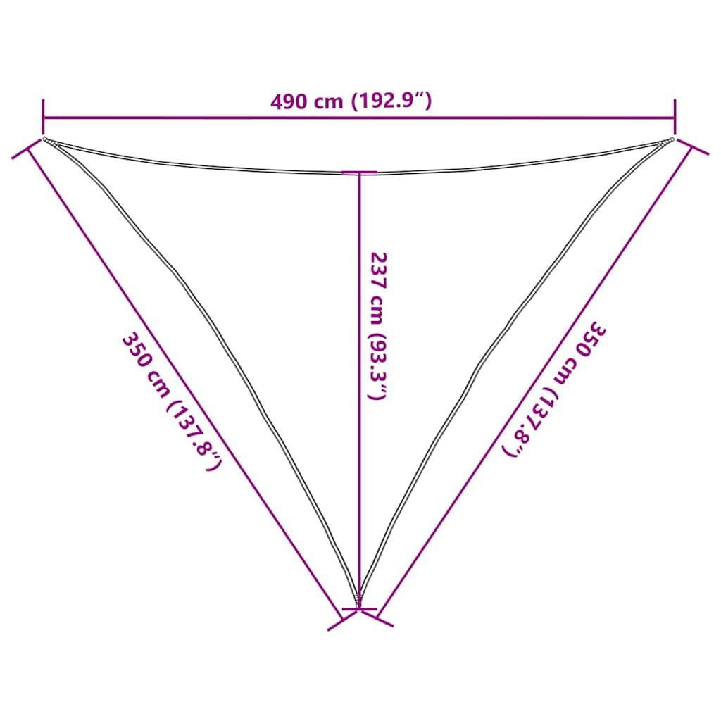 Vela Parasole 160 g/m² Terracotta 3,5x3,5x4,9 m in HDPE | homemem39