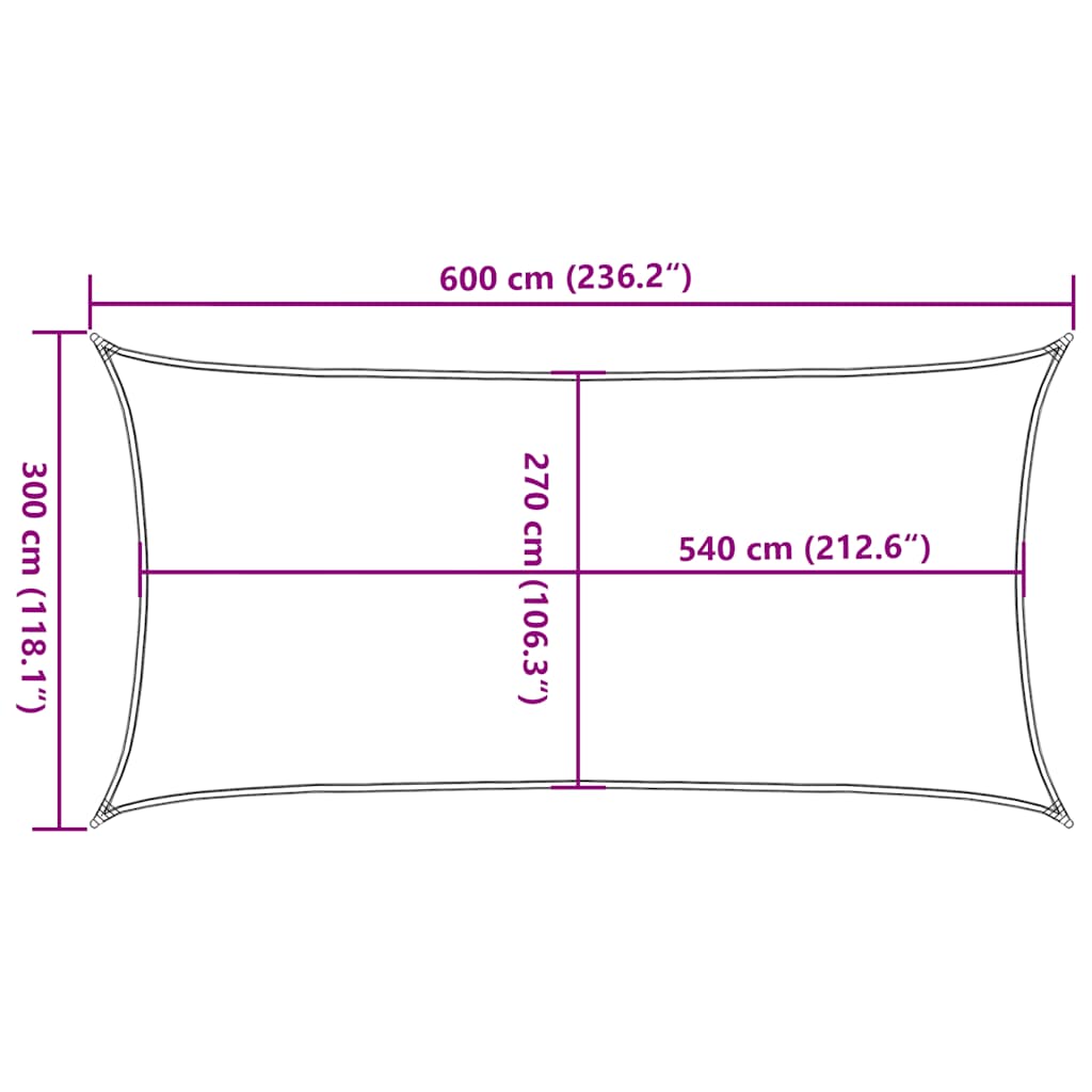 Vela Parasole 160 g/m² Tortora 3x6 m in HDPE | homemem39