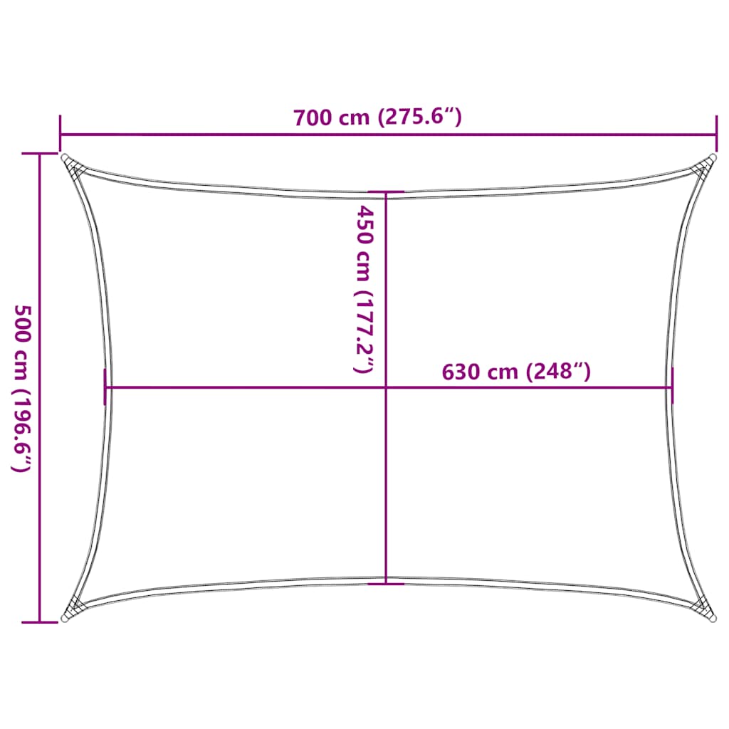 Vela Parasole 160 g/m² Tortora 5x7 m in HDPE | homemem39