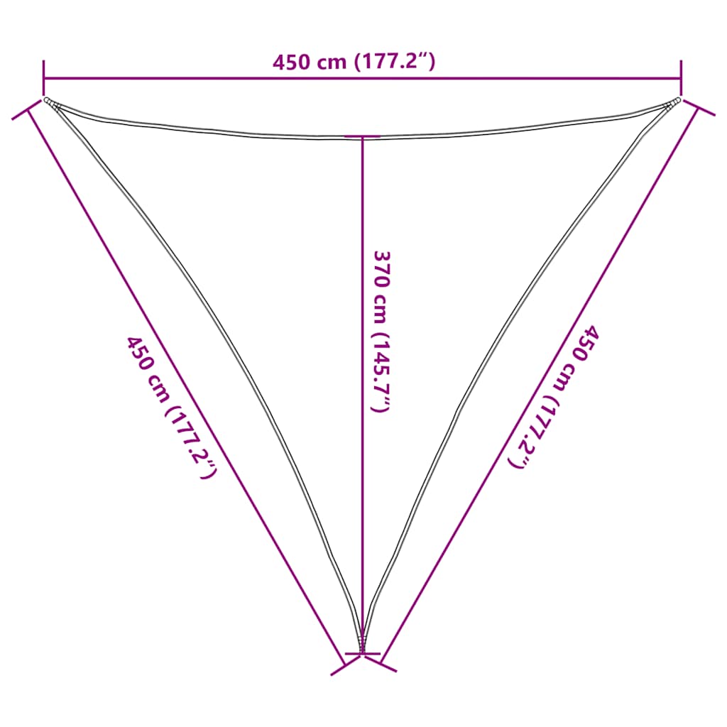 Vela Parasole 160 g/m² Grigio Talpa 4,5x4,5x4,5 m in HDPE | homemem39