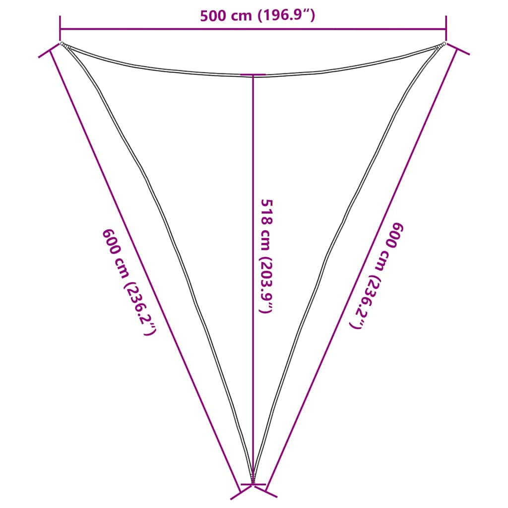 Vela Parasole 160 g/m² Grigio Talpa 5x6x6 m in HDPE | homemem39