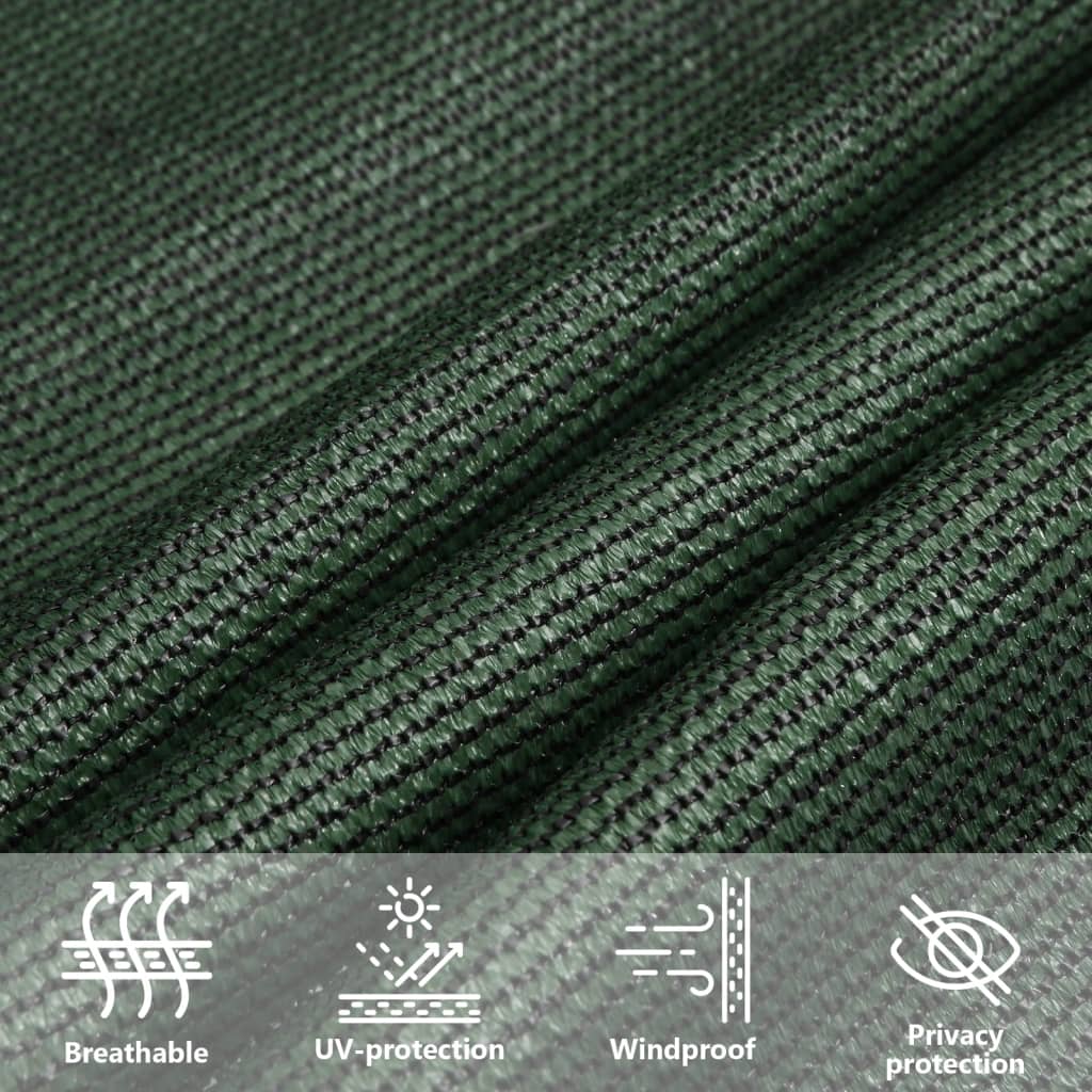 Vela Parasole 160 g/m² Verde Scuro 2x2 m in HDPE | homemem39
