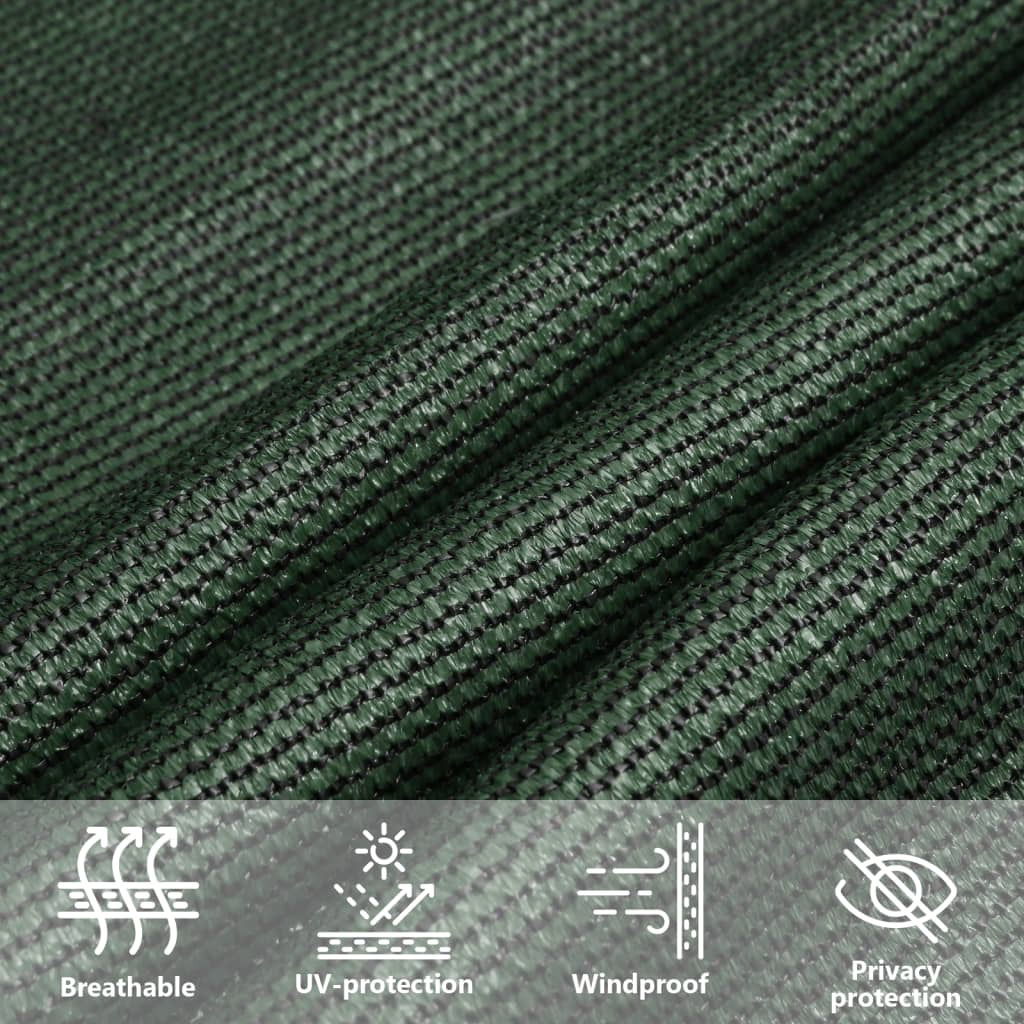 Vela Parasole 160 g/m² Verde Scuro 2,5x2,5x3,5 m in HDPE | homemem39