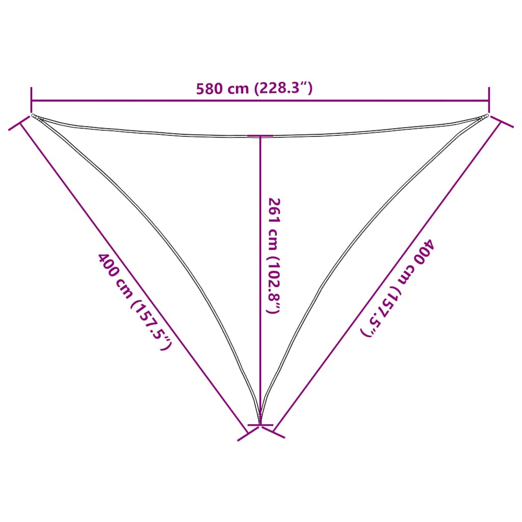 Vela Parasole 160 g/m² Verde Scuro 4x4x5,8 m in HDPE