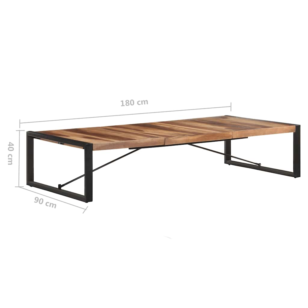Tavolino da Salotto 180x90x40 cm in Legno Massello