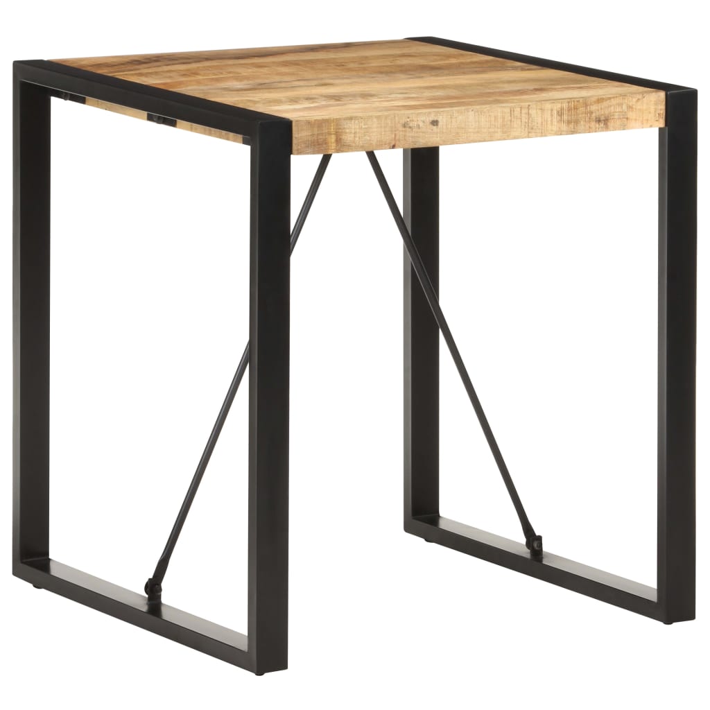 Tavolo da Pranzo 70x70x75 cm in Legno Massello di Mango Grezzo | homemem39