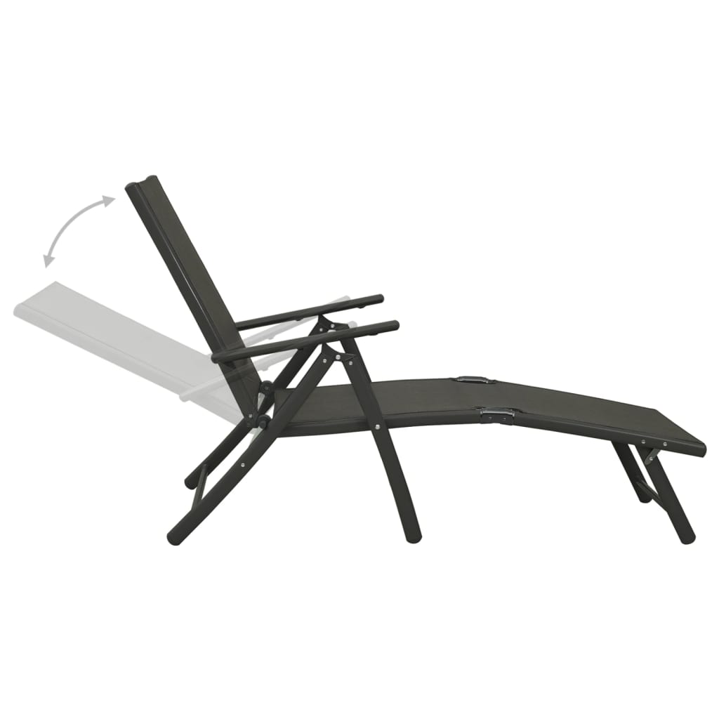 Set Divani da Giardino 3 pz in Textilene e Alluminio Nero | homemem39