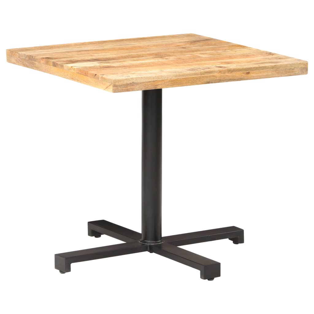 Tavolino da Bistrot Quadrato 80x80x75 cm Legno di Mango Grezzo | homemem39