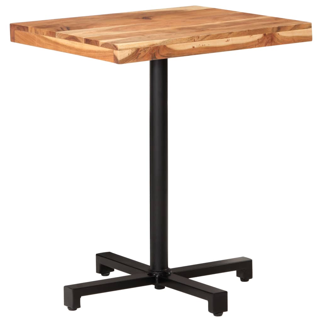 Tavolino da Bistrot Quadrato 60x60x75 cm in Massello di Acacia