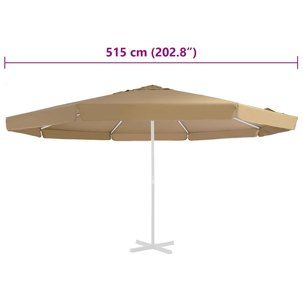 Telo di Ricambio per Tenda da Sole Tortora 515 cm | homemem39