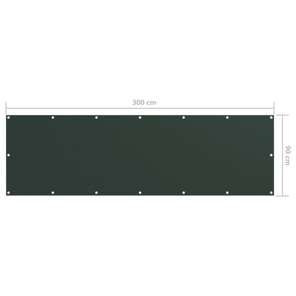 Paravento da Balcone Verde Scuro 90x300 cmTessuto Oxford | homemem39