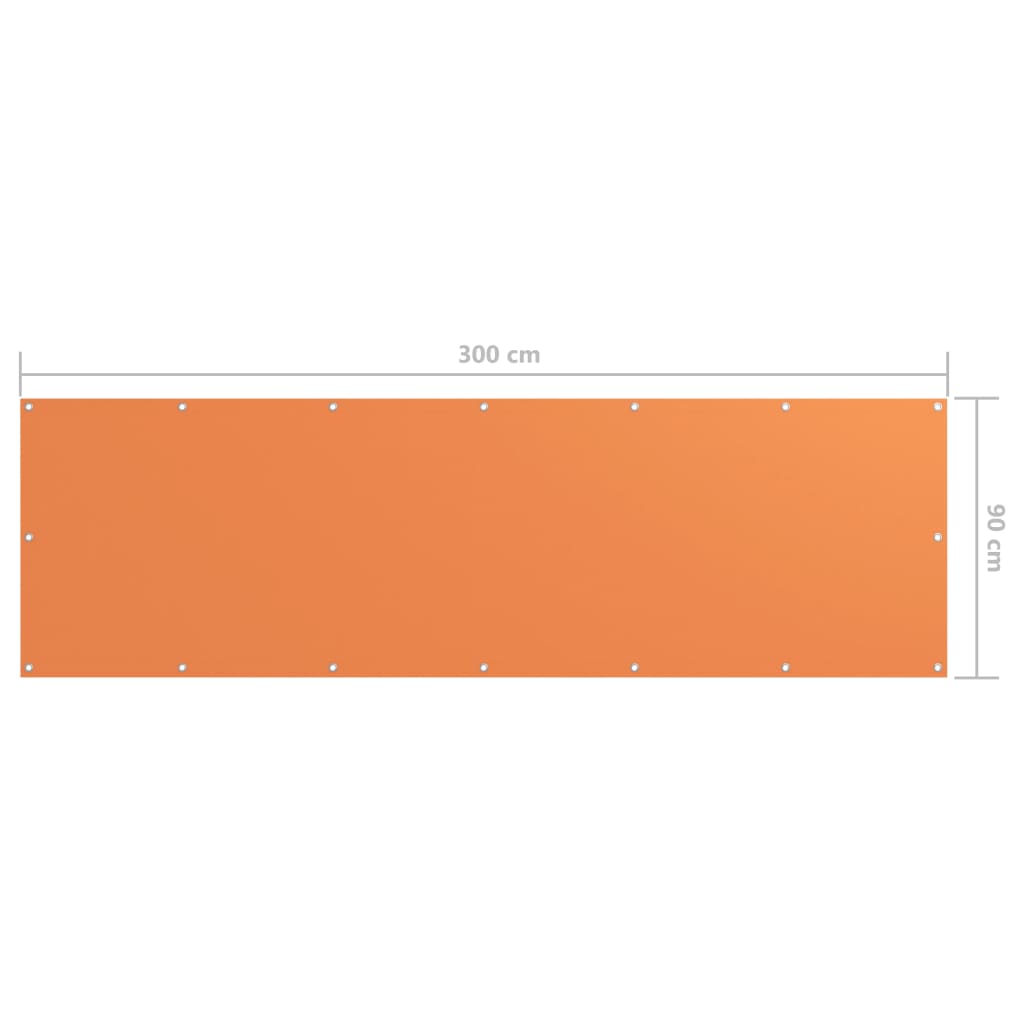 Paravento Balcone Arancione 90x300 cm Tessuto Oxford