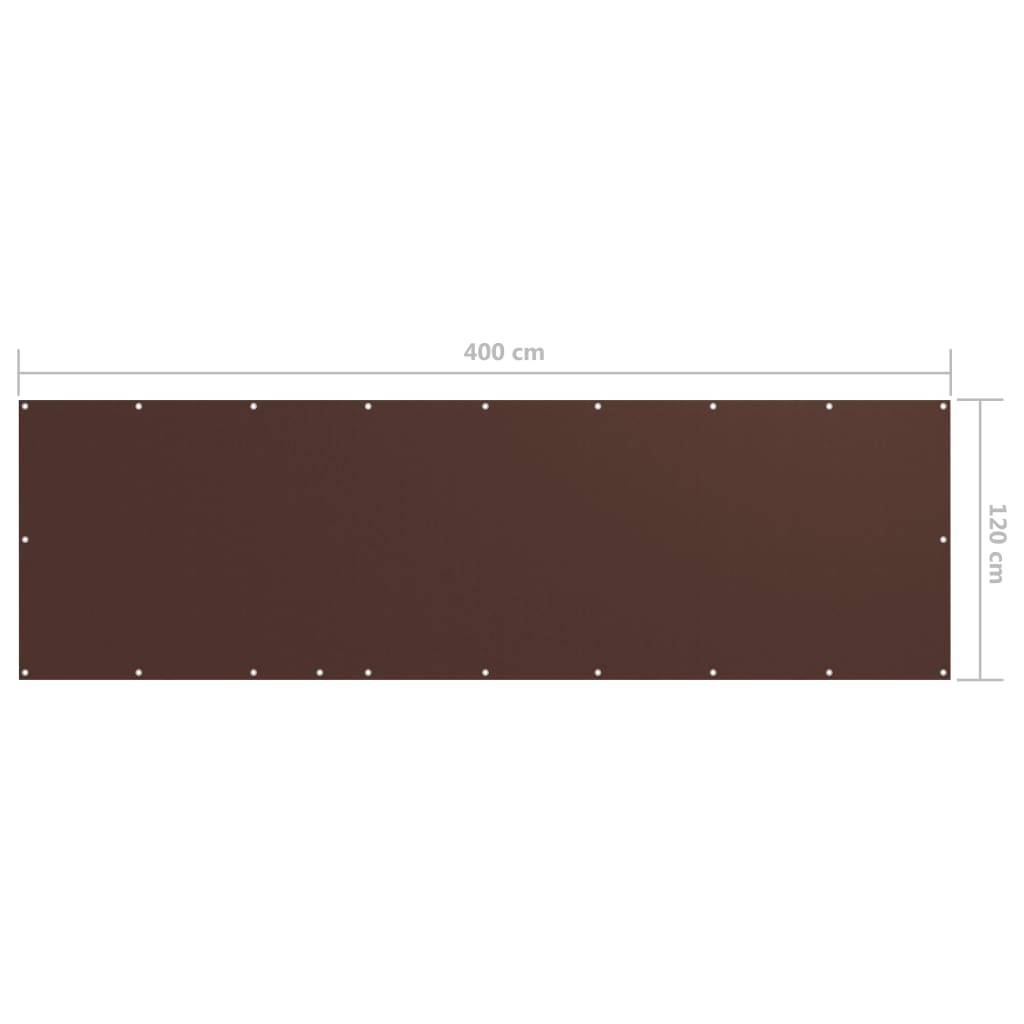 Paravento Balcone Marrone 120x400cm in Tessuto Oxford | homemem39