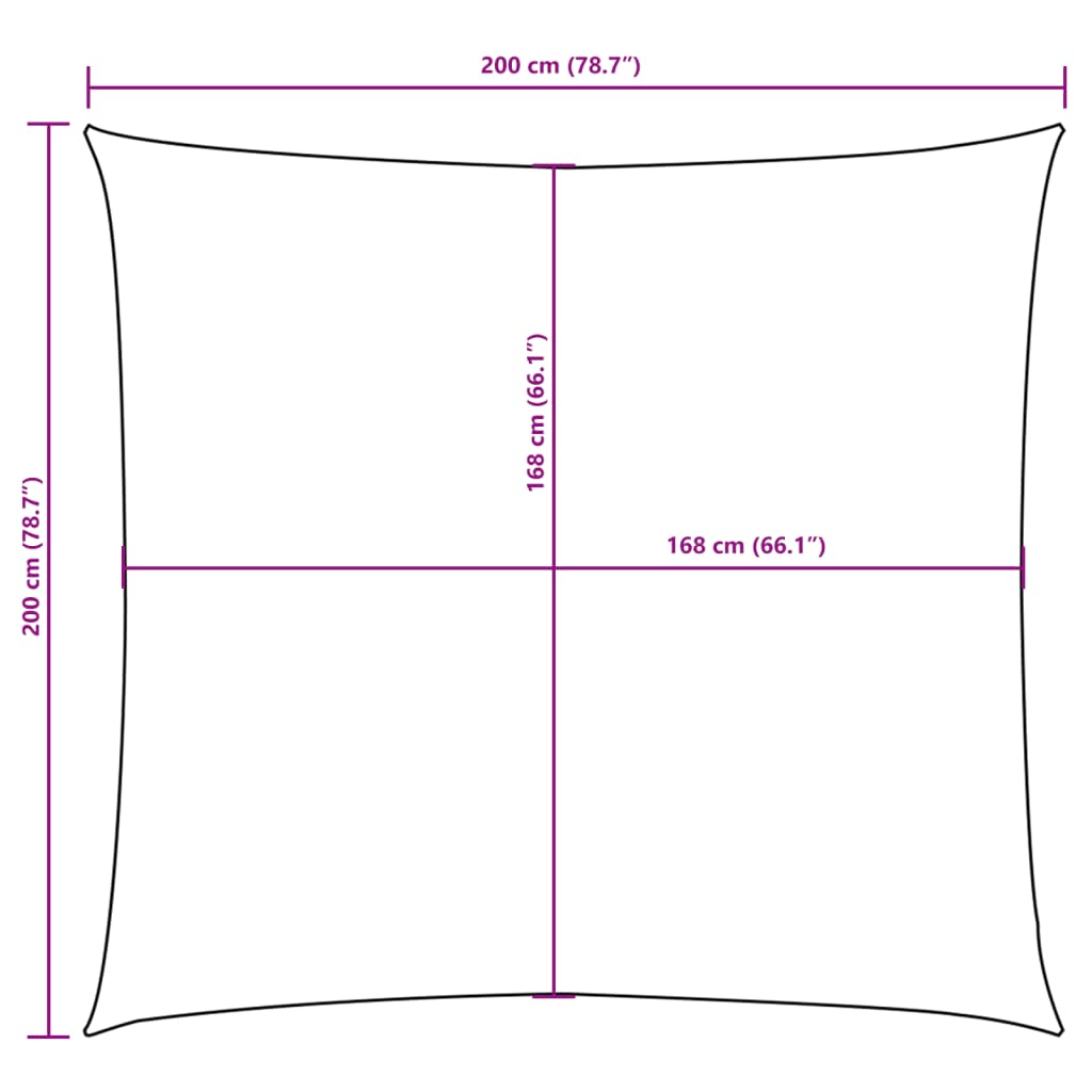 Vela Parasole in Tela Oxford Quadrata 2x2 m Bianca | homemem39