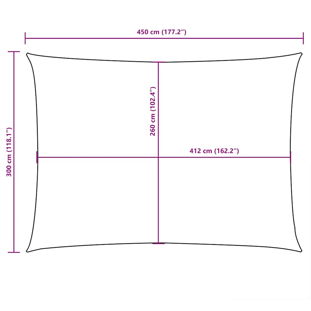 Parasole a Vela Oxford Rettangolare 3x4,5 m Bianco | homemem39
