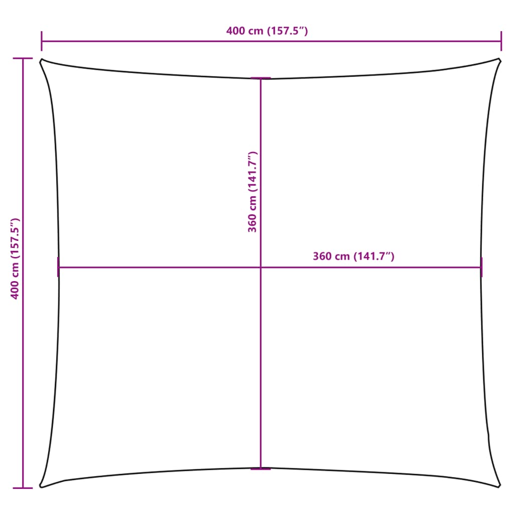 Vela Parasole in Tela Oxford Quadrata 4x4 m Talpa | homemem39