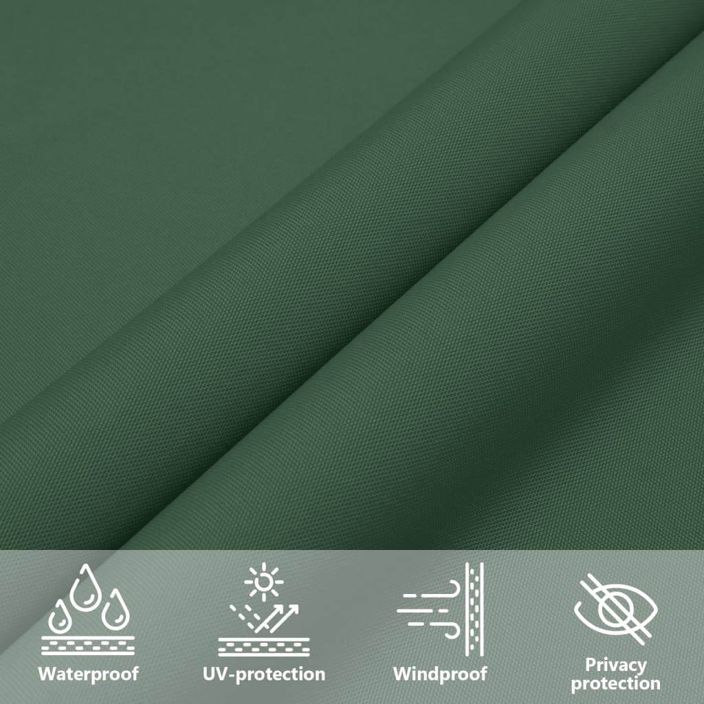Parasole a Vela Oxford Triangolare 4x4x4 m Verde Scuro