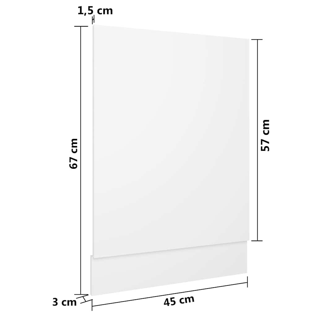 Pannello Lavastoviglie “Lyon” Bianco 45x3x67 cm