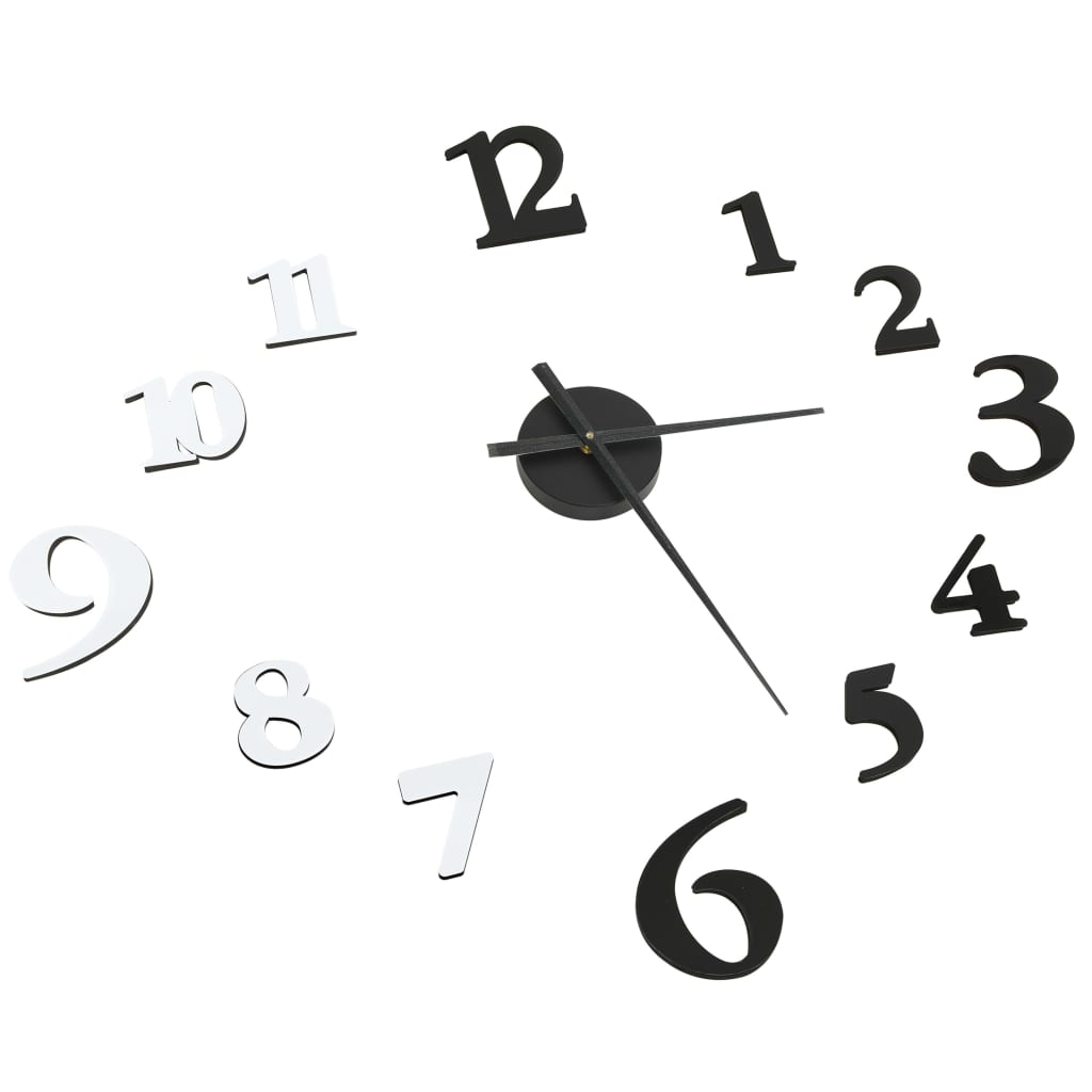 Orologio da Parete 3D Design Moderno Nero e Bianco 100 cm XXL | homemem39