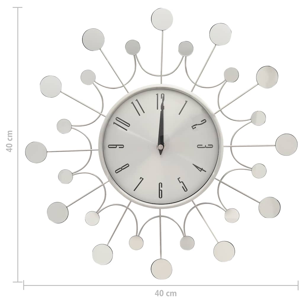 Orologio da Parete Argento 40 cm in Metallo | homemem39