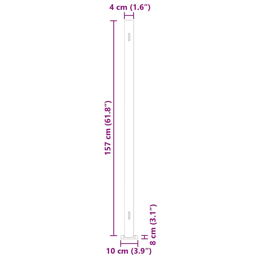 Tenda Laterale Retrattile per Patio 600x160 cm Grigia
