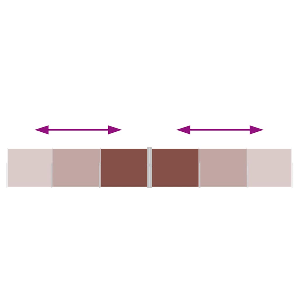 Tenda Laterale Retrattile per Patio 170x1200 cm Marrone