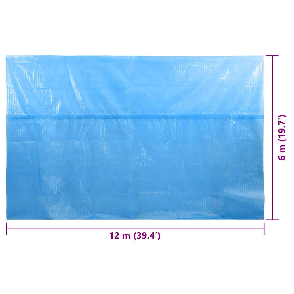 Copripiscina Rettangolare 1200x600 cm in PE Blu | homemem39