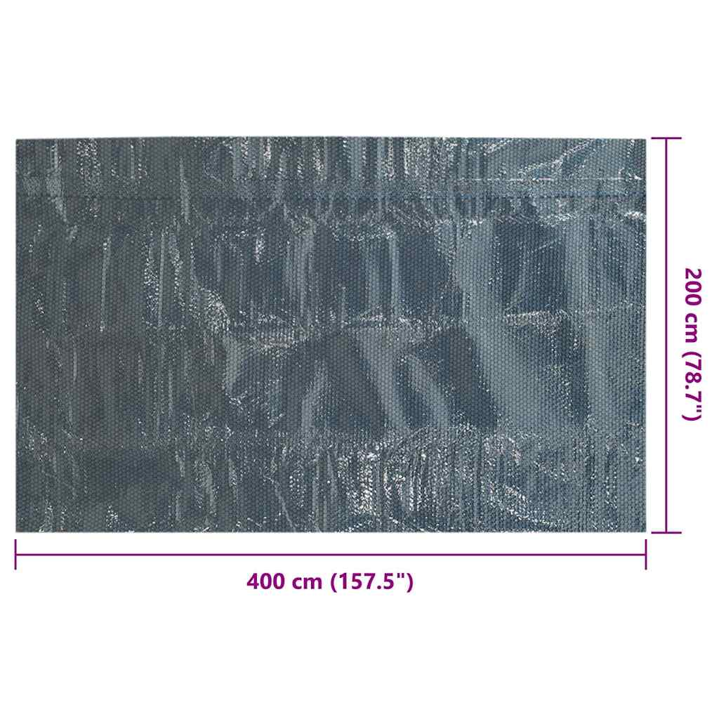 Copertura solare per piscina 400 x 200 cm 0,1 mm Quadrato