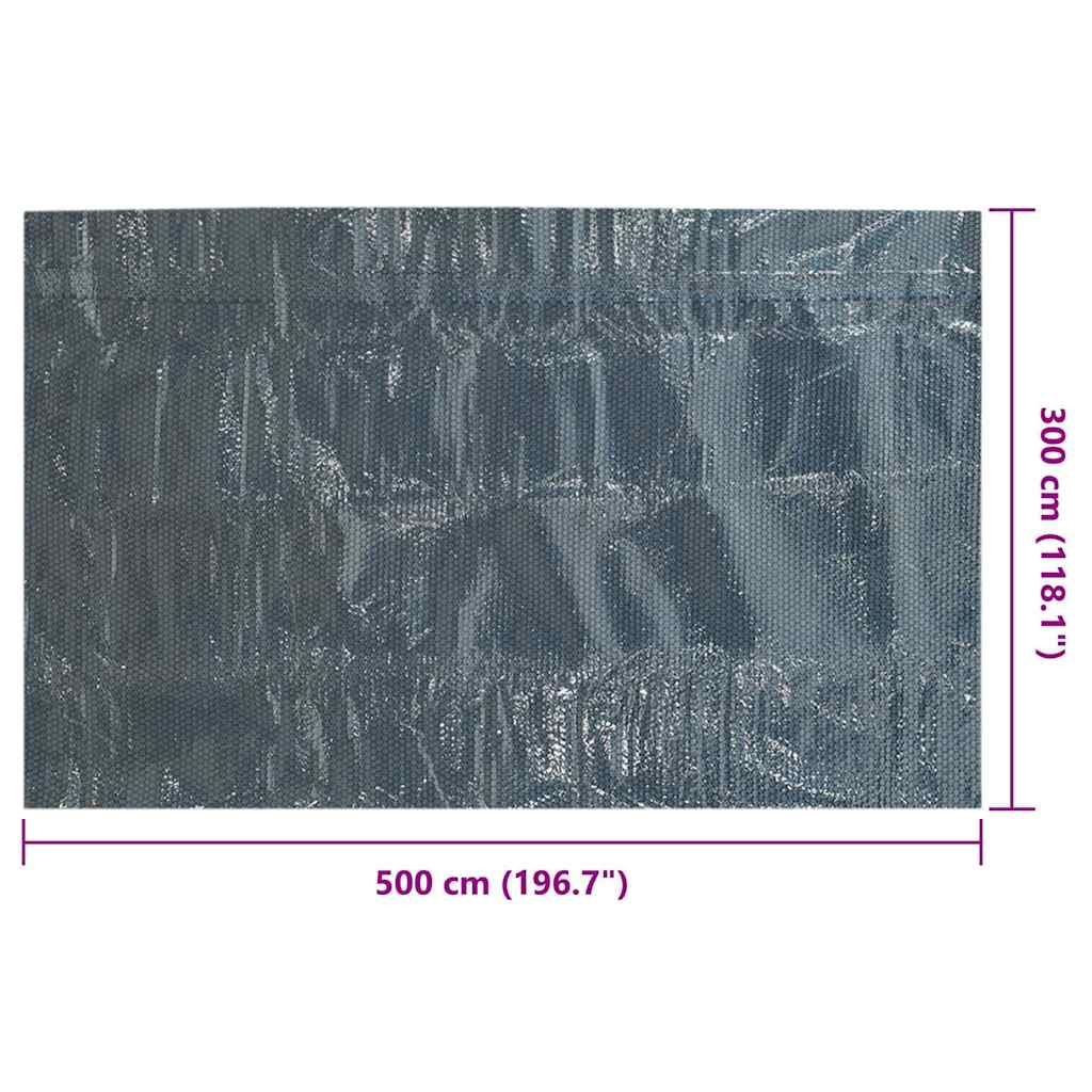 Copertura solare per piscina 500 x 300 cm 0,1 mm Quadrato