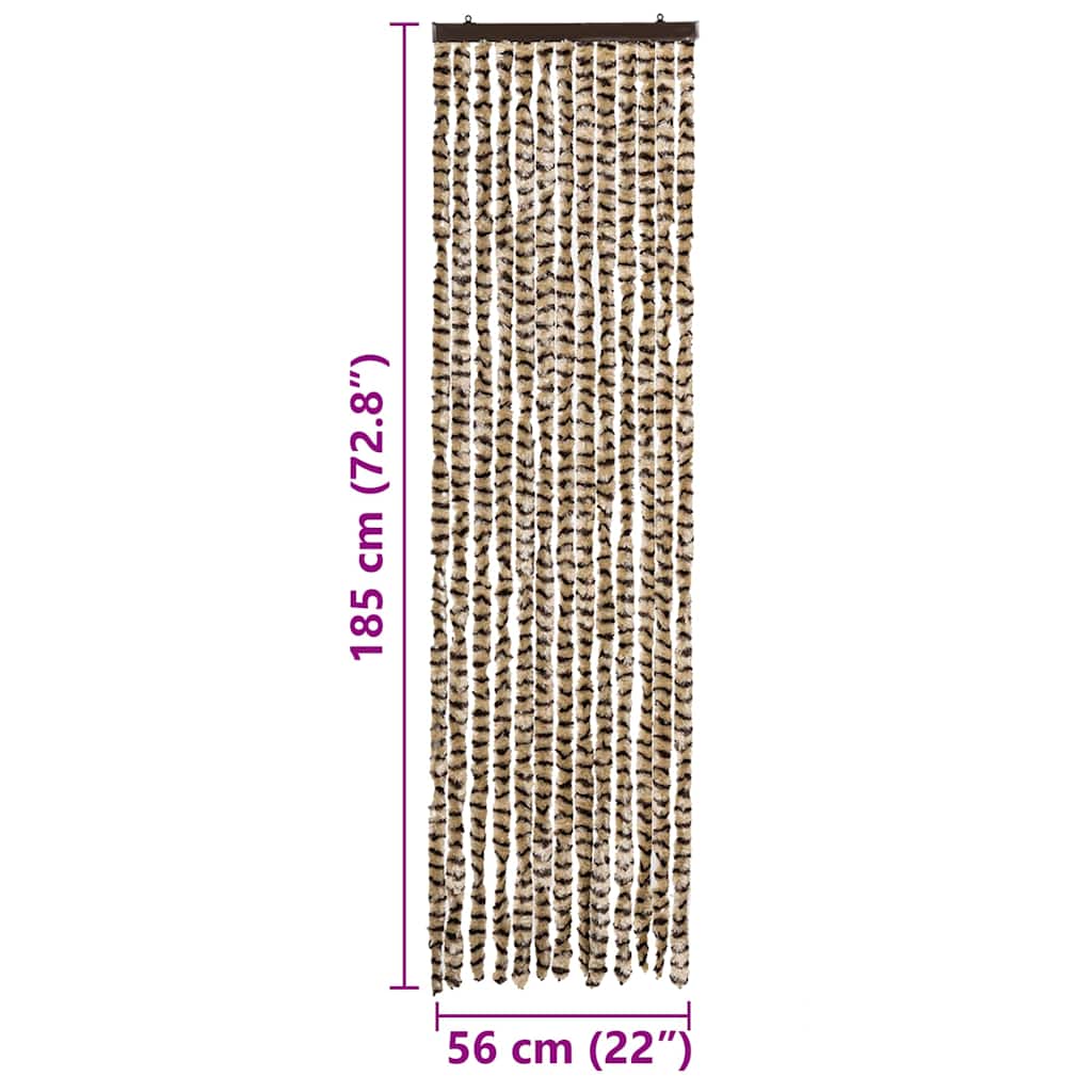 Zanzariera Beige e Marrone 56x185 cm Ciniglia