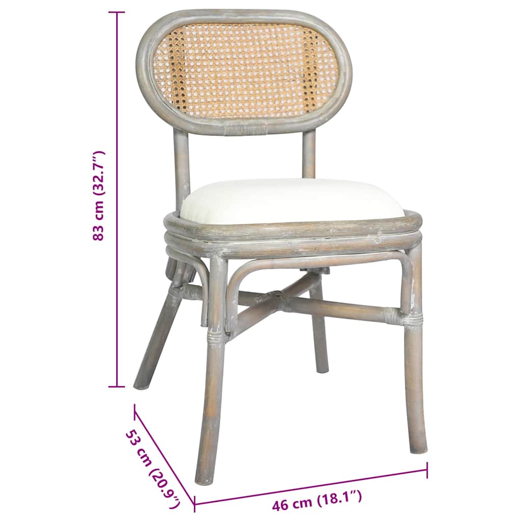 Sedie per Sala da Pranzo 2 pz Grigie in Tela
