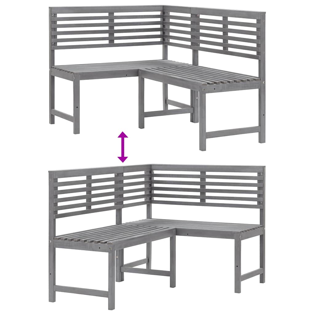 Panca da Giardino ad Angolo 140 cm Legno Massello Acacia | homemem39