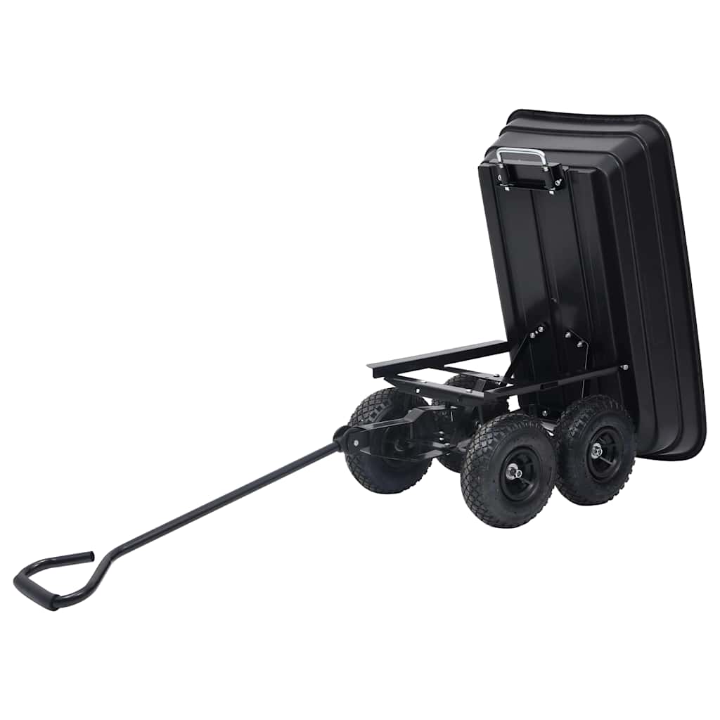 Carrello Manuale Ribaltabile da Giardino 300 kg 75 L Nero | homemem39