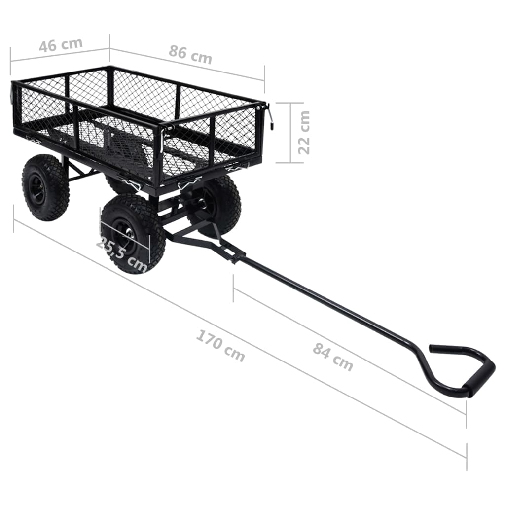Carrello a Mano da Giardino Nero 250 kg - homemem39