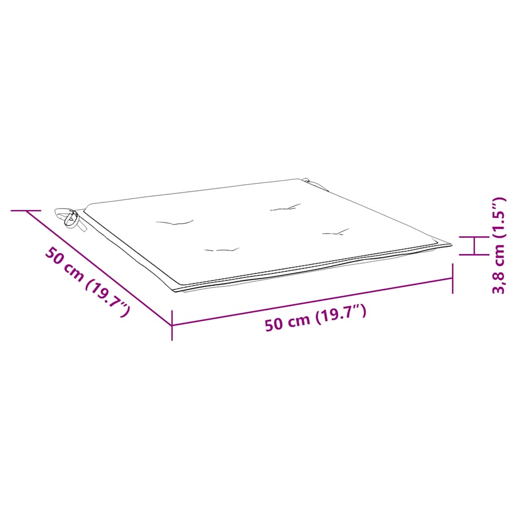 Cuscini per Sedia 2 pz Blu Reale 50x50x4 cm in Tessuto Oxford | homemem39